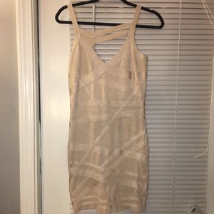 Tan fitted dress byFumblin’ foe